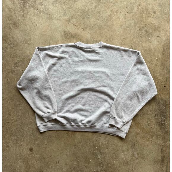 Lee Spellout Embroidered Gray Sweatshirt Size Womens Large Made in USA - Picture 2 of 7